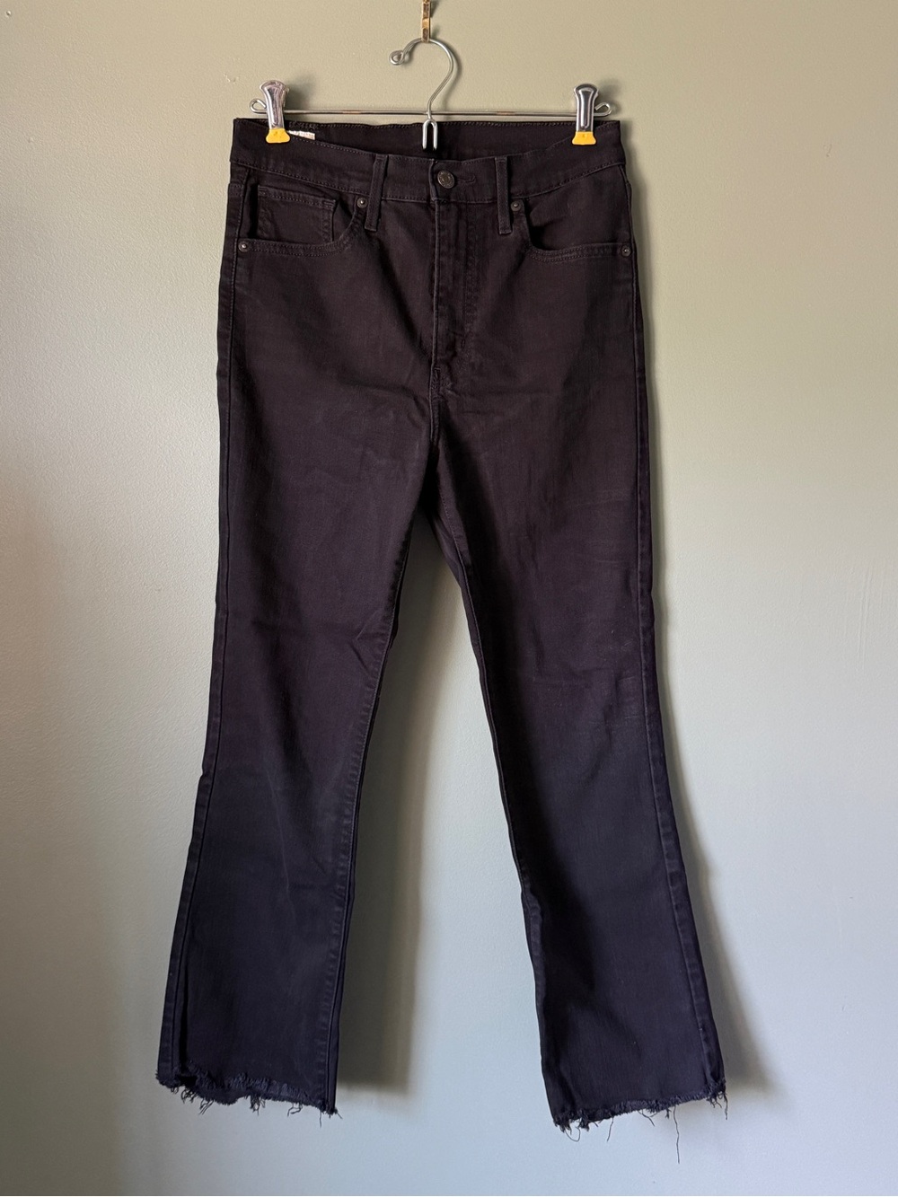 LEVI'S Mile High Crop Flare Black Jeans - Size 28